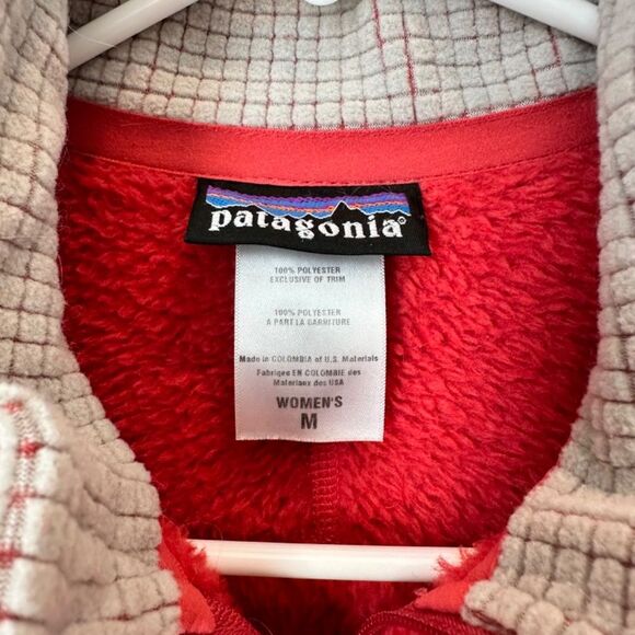 Patagonia Poppy Red R2 Polartec Fleece Full Zip Jacket - Size Medium - EUC - Picture 4 of 7